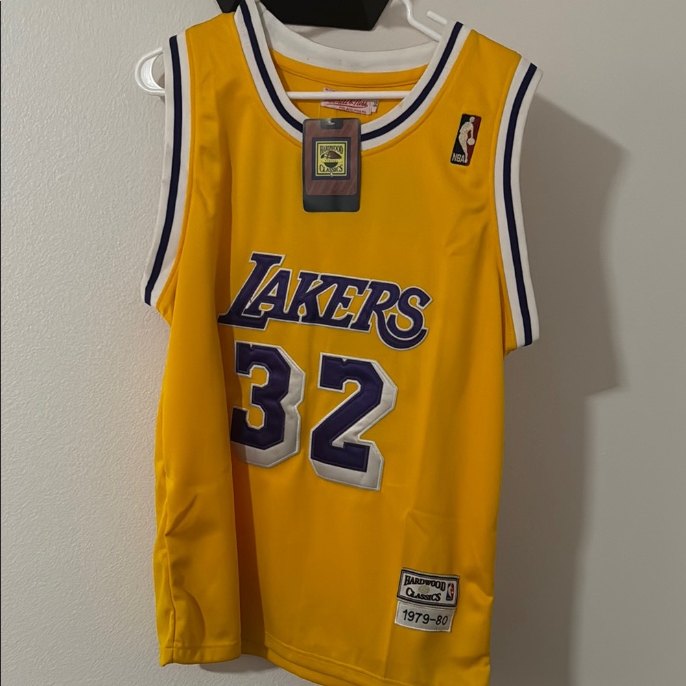 Mitchell & Ness Gold Lakers Jersey